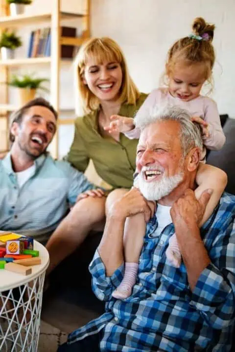 Grandpa Playing with Grandchild